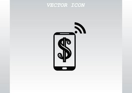 Electronic money iconのイラスト素材