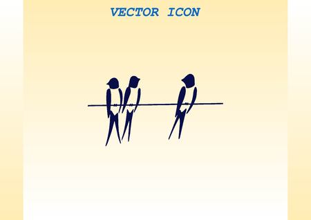 Bird icon. swallow swift vector illustration.のイラスト素材