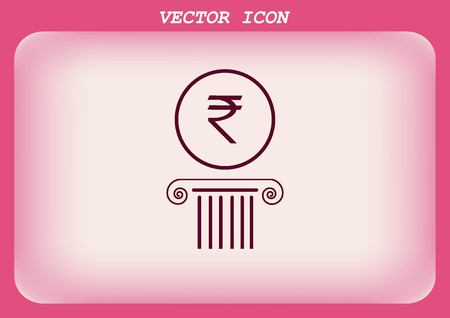 Indian Rupee banking iconのイラスト素材