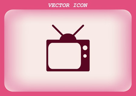 Flat icon of tv iconのイラスト素材
