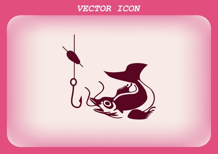Fishing icon. Vector illustration.のイラスト素材