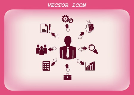 Business strategy icon, business concept icon, vector illustration.のイラスト素材