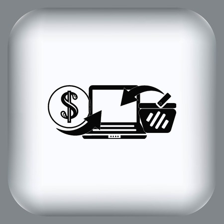 On line sale iconのイラスト素材