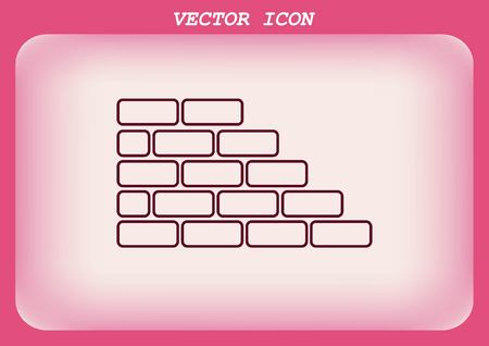 Bricks (brickwork, masonry), iconのイラスト素材