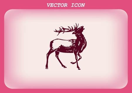 Deer icon, vector illustration.のイラスト素材