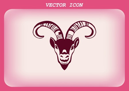 Vector illustration of a goat. Mountain argali.のイラスト素材