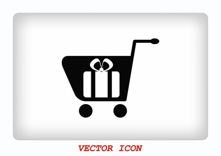 Shopping trolley, cart icon, On line sale iconのイラスト素材