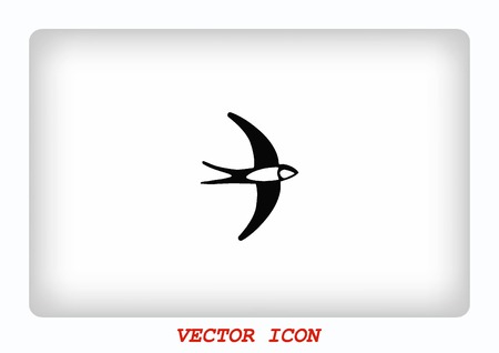 Bird icon. swallow swift vector illustration.のイラスト素材