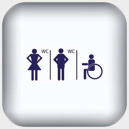 Symbols inlet to the toilet  iconのイラスト素材