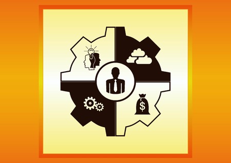 Business strategy icon, business concept icon, vector illustration.のイラスト素材