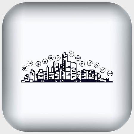 Smart sity icon. Collection modern trend concept.  vector illustration symbolのイラスト素材