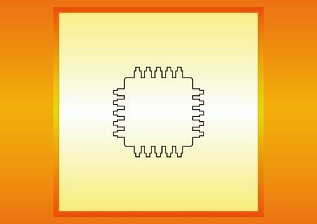 Circuit board, technology icon, vector illustration. Flat design styleのイラスト素材