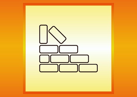 Bricks (brickwork, masonry), iconのイラスト素材