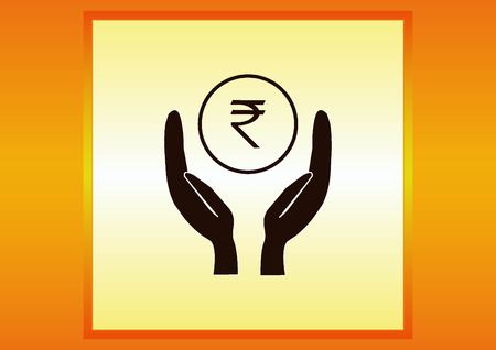 Indian Rupee banking iconのイラスト素材