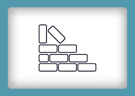 Bricks (brickwork, masonry), iconのイラスト素材