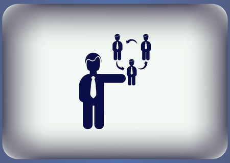 Business strategy icon, business concept icon, vector illustration.のイラスト素材