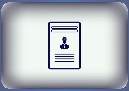 Document determining identity icon.のイラスト素材