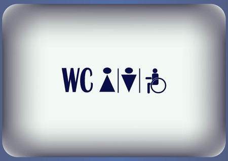 Symbols inlet to the toilet  iconのイラスト素材