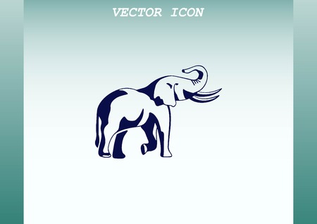 Vector illustration of an elephant's head. Large, dangerous beast.  graphics elephant.のイラスト素材