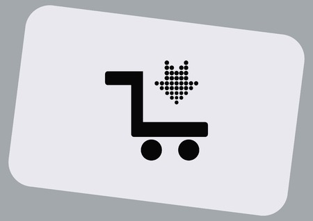 Shopping trolley, cart icon, On line sale iconのイラスト素材