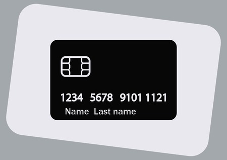 Corporate card icon, credit card icon, vector illustration. Flat design styleのイラスト素材