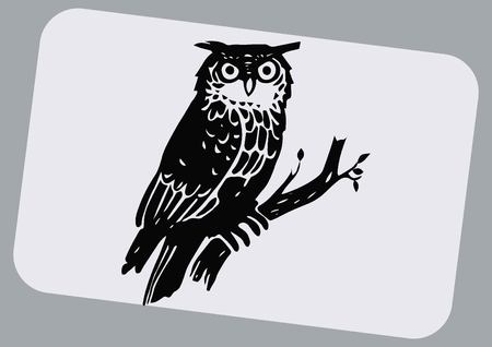 Bird icon. Owl vector illustration.のイラスト素材