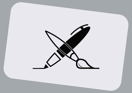 brush iconのイラスト素材