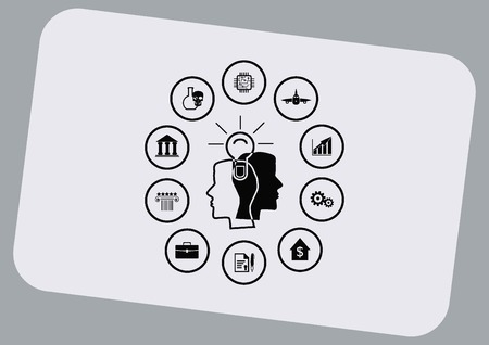 Business strategy icon, business concept icon, vector illustration.のイラスト素材
