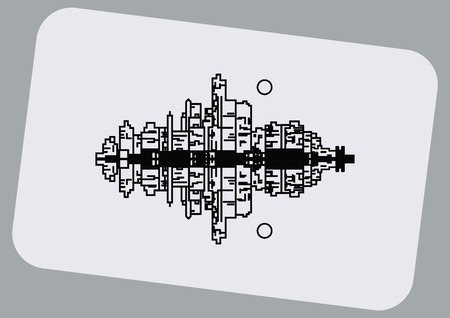 City silhouette icon. Vector Illustration. City landscape.のイラスト素材