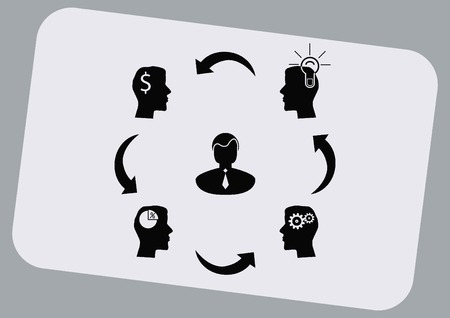 Business strategy icon, business concept icon, vector illustration.のイラスト素材
