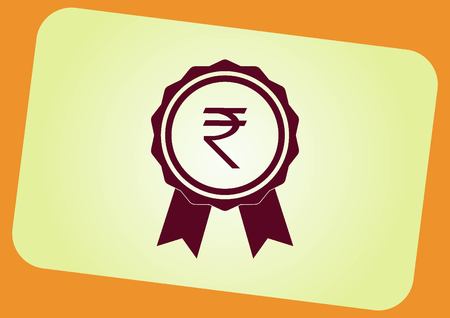 Indian Rupee banking iconのイラスト素材