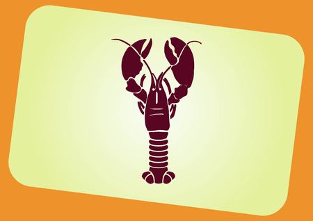 Lobster, cancer icon. Vector illustration. Logo, graphics, seafood. Marine reptile.のイラスト素材