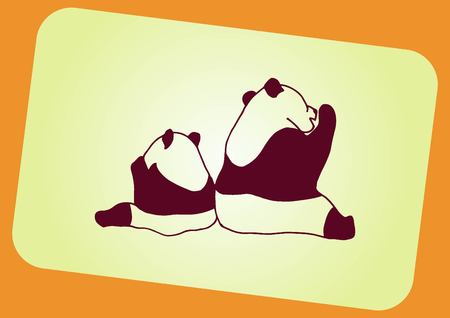 Vector illustration of a panda.のイラスト素材