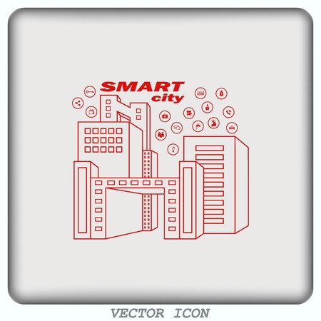 Smart sity icon. Collection modern trend concept.  vector illustration symbolのイラスト素材