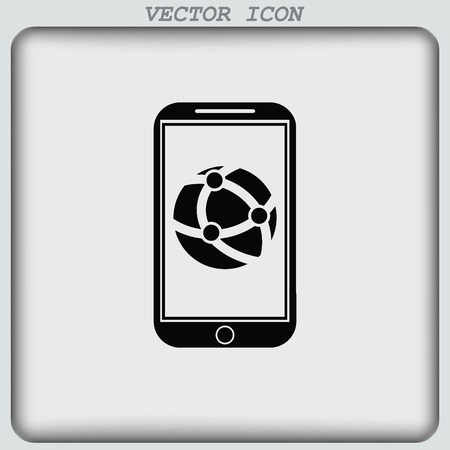 Holding globe, social network iconのイラスト素材