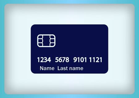 Corporate card icon, credit card icon, vector illustration. Flat design styleのイラスト素材
