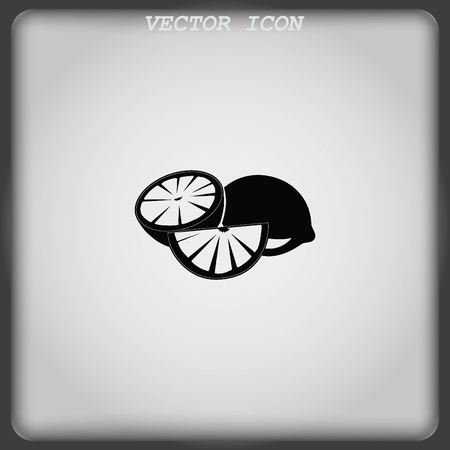 Lemon icon. Fruit icon.のイラスト素材