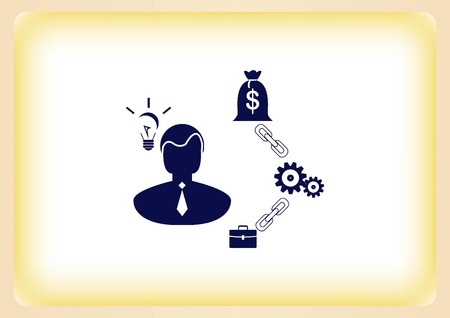 Business strategy icon, business concept icon, vector illustration.のイラスト素材