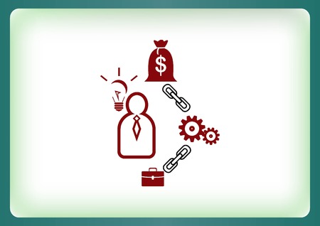Business strategy icon, business concept icon, vector illustration.のイラスト素材