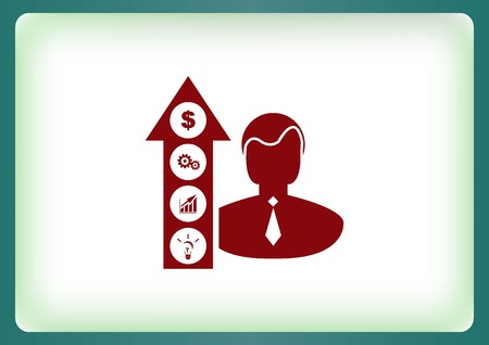 Business strategy icon, business concept icon, vector illustration.のイラスト素材
