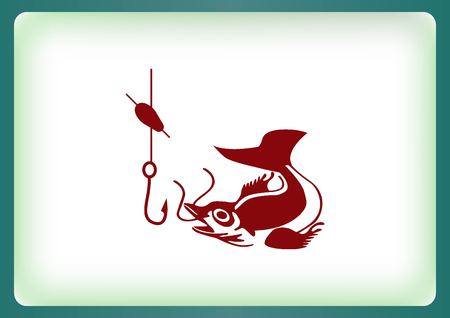 Fishing icon. Vector illustration.のイラスト素材