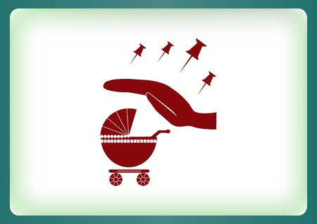baby carriage iconのイラスト素材