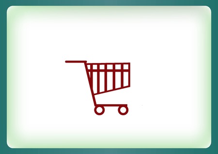 Shopping trolley, cart icon, On line sale iconのイラスト素材