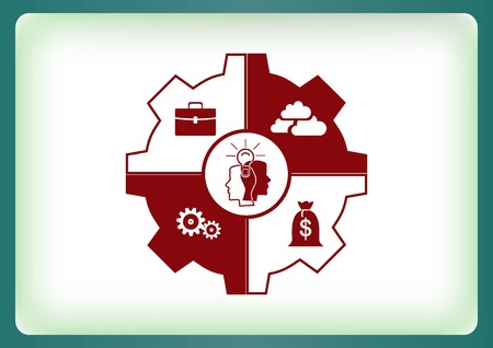 Business strategy icon, business concept icon, vector illustration.のイラスト素材