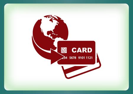 Corporate card icon, credit card icon, vector illustration. Flat design styleのイラスト素材
