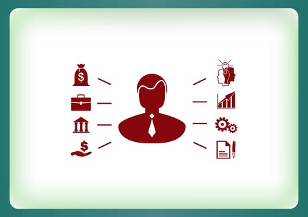 Business strategy icon, business concept icon, vector illustration.のイラスト素材