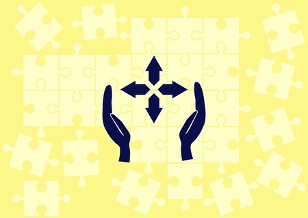 Arrow indicates the direction iconのイラスト素材