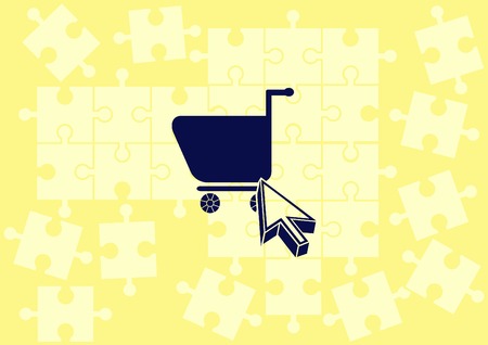 Shopping trolley, cart icon, Online sale iconのイラスト素材
