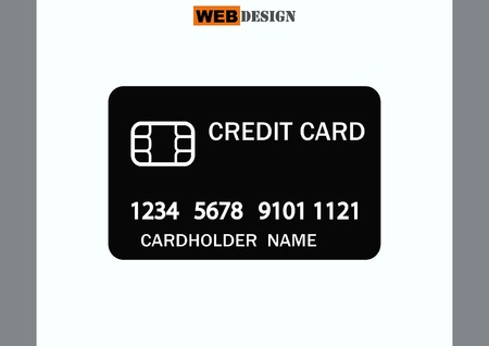 Corporate card icon, credit card icon, vector illustration. Flat design styleのイラスト素材