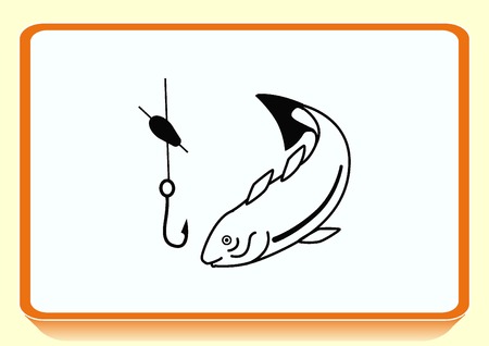 Fishing icon. Vector illustration.のイラスト素材